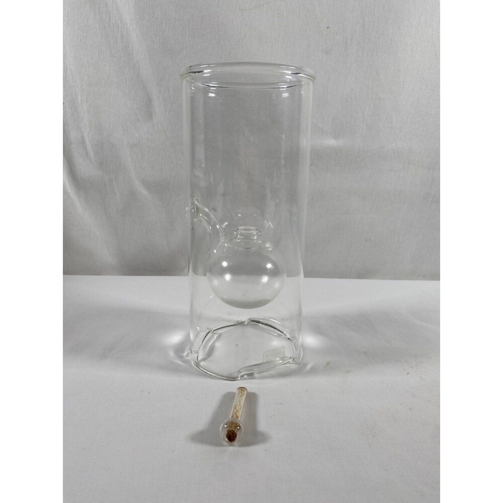 Wolfard Glass Blowing Company Hand Blown Glass Oil Lamp 9" W/Wick #401